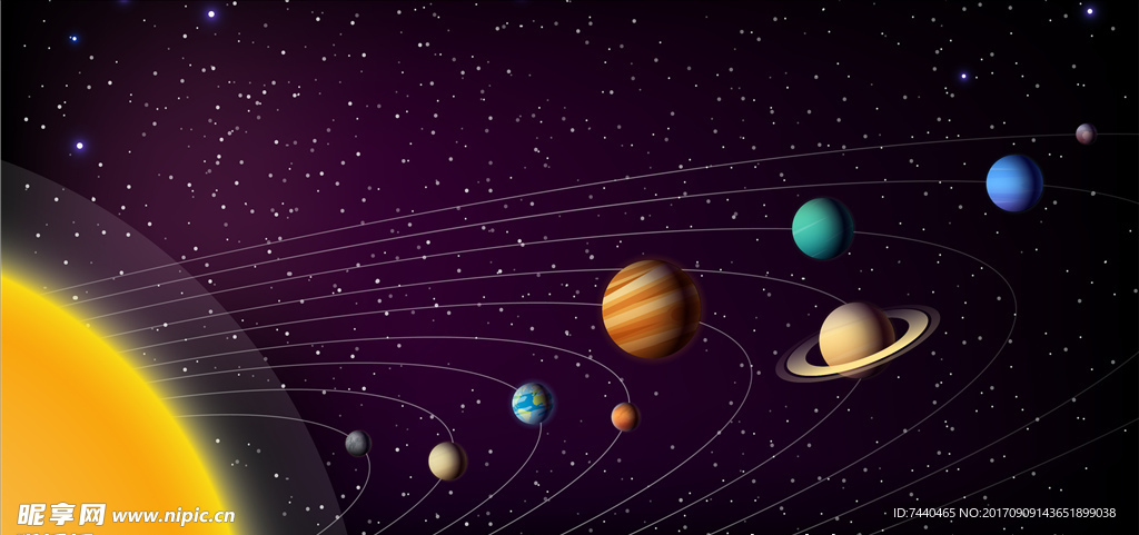 宇宙太阳系矢量素材