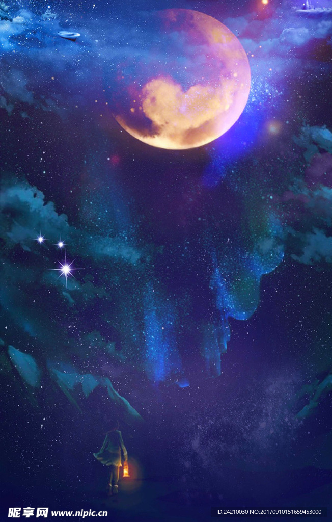 电商梦幻海报背景素材