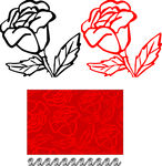 玫瑰花 花纹 底纹 背景 花边