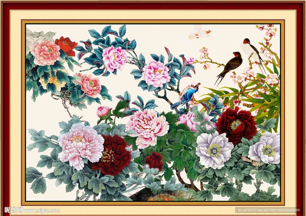 国画牡丹