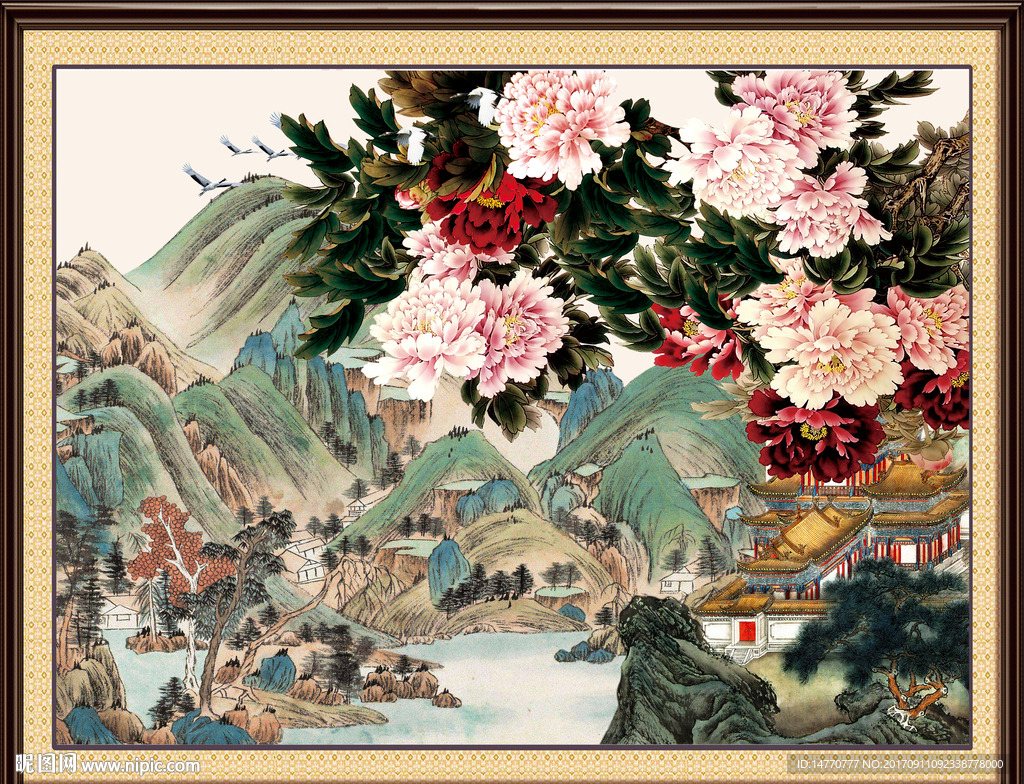 花开富贵国画