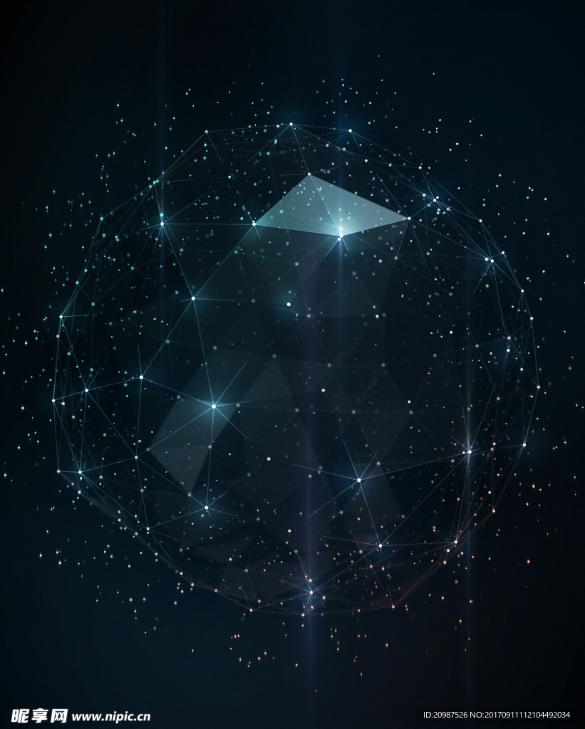 立体星光简约背景