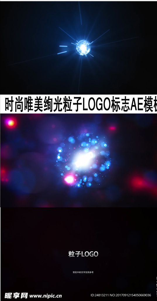 时尚唯美绚光粒子LOGO标志