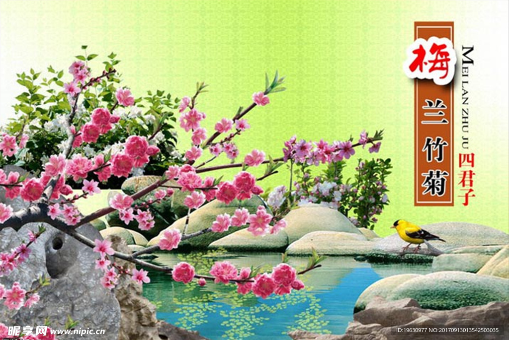 梅兰竹菊素材