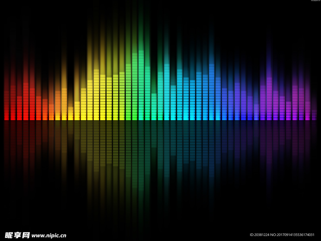 彩色音乐声频声波光谱