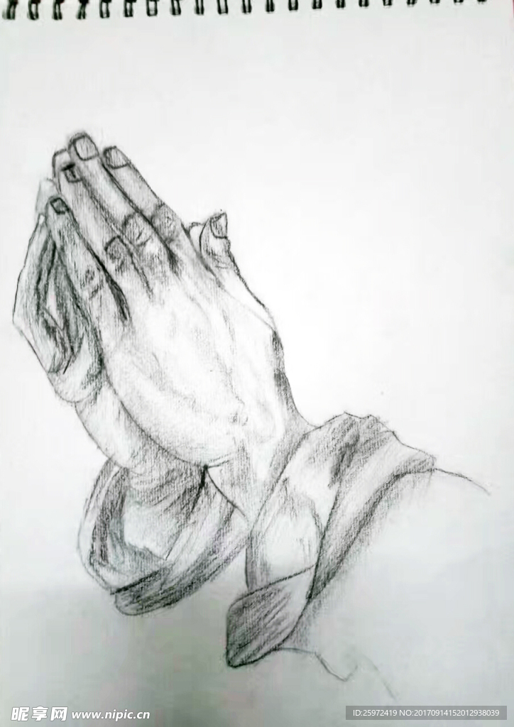 祈祷的手图片