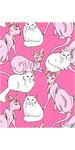 手绘卡通猫四方连续底纹