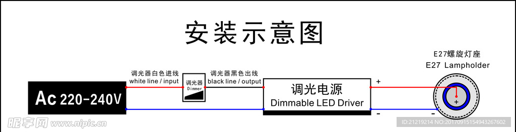 LED灯安装示意图