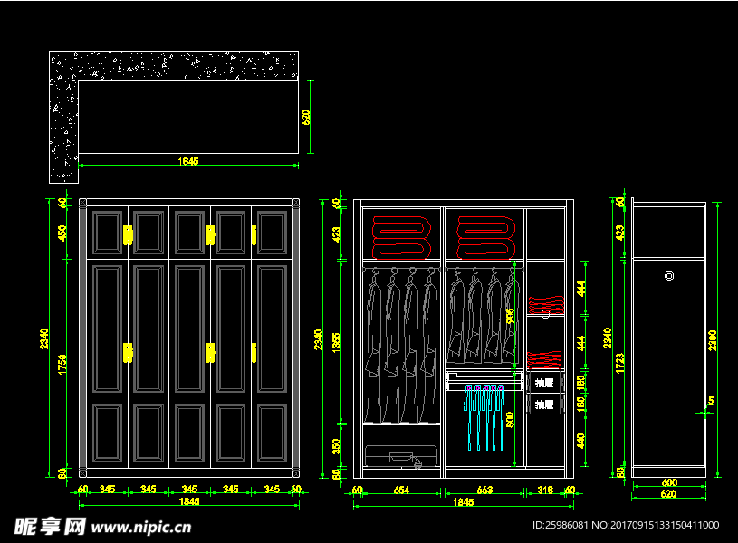 CAD衣柜图