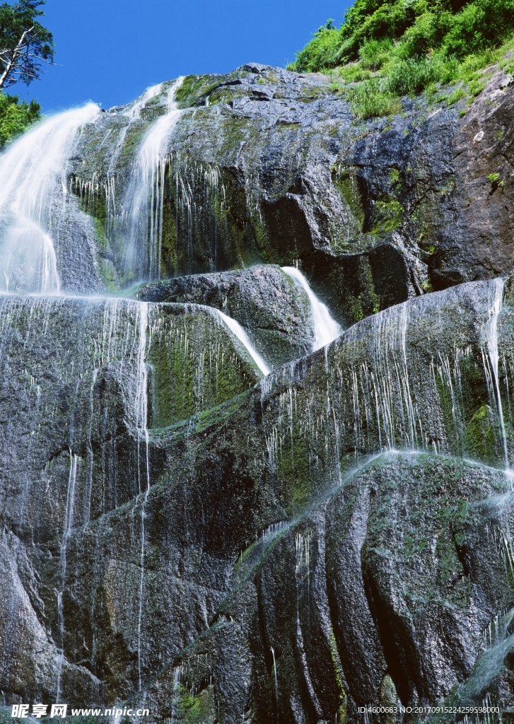 山溪瀑布图片   旅游摄影素材
