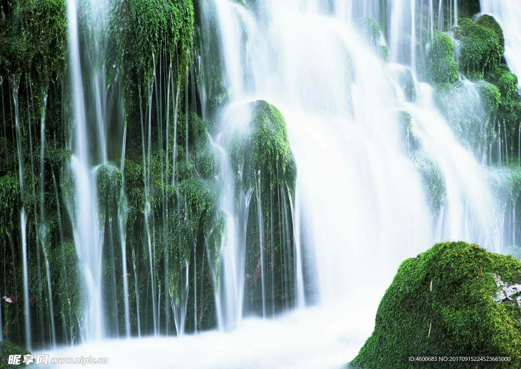 山溪瀑布图片   旅游摄影素材