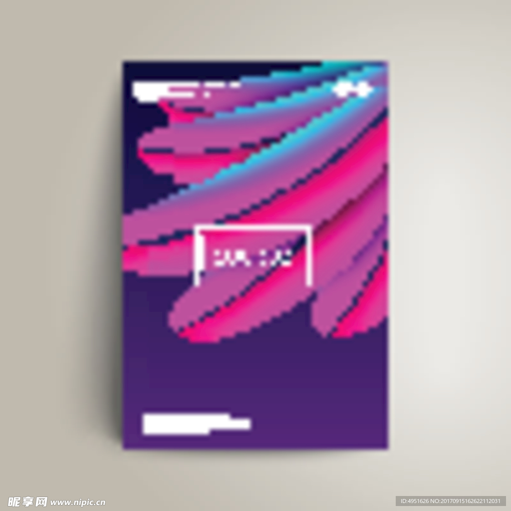 潮流流光线条海报宣传图案