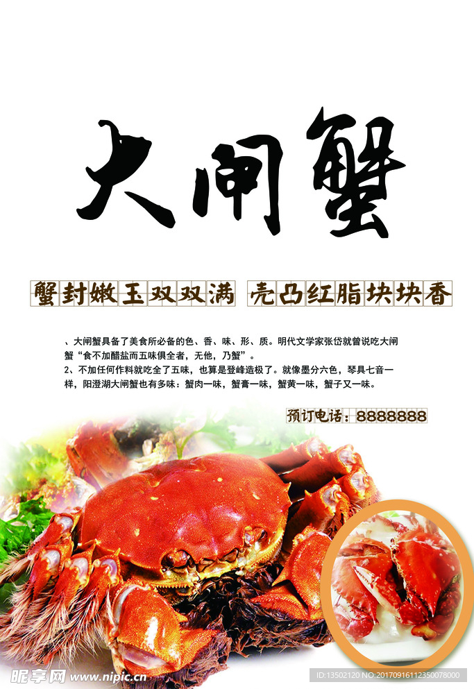 大闸蟹海报