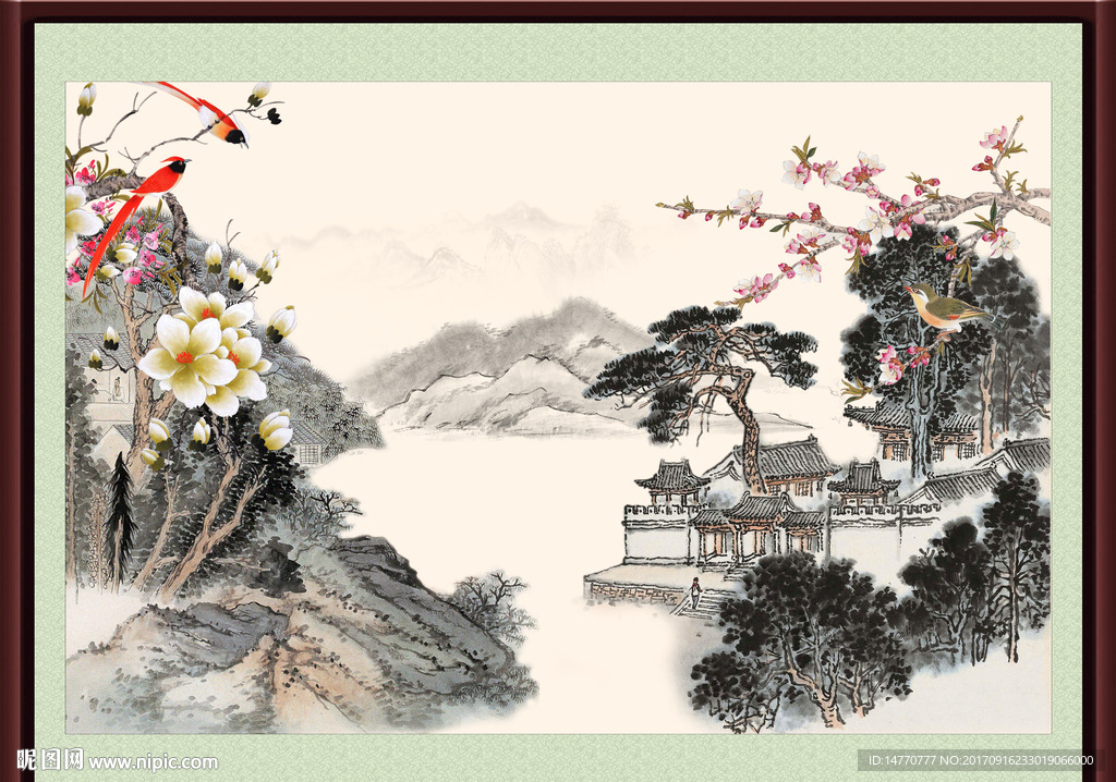 国画花鸟水墨