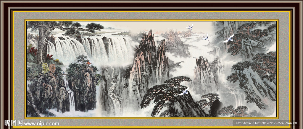 水墨国画山水