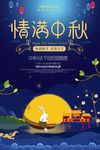 双节同庆国庆中秋促销海报