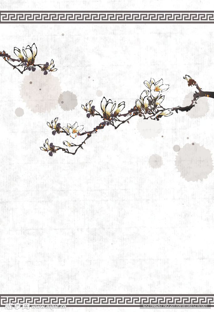 中国风桃花背景