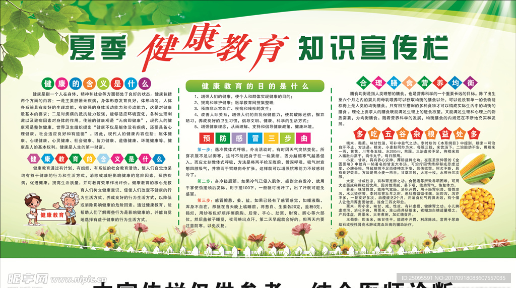夏季健康教育宣传栏