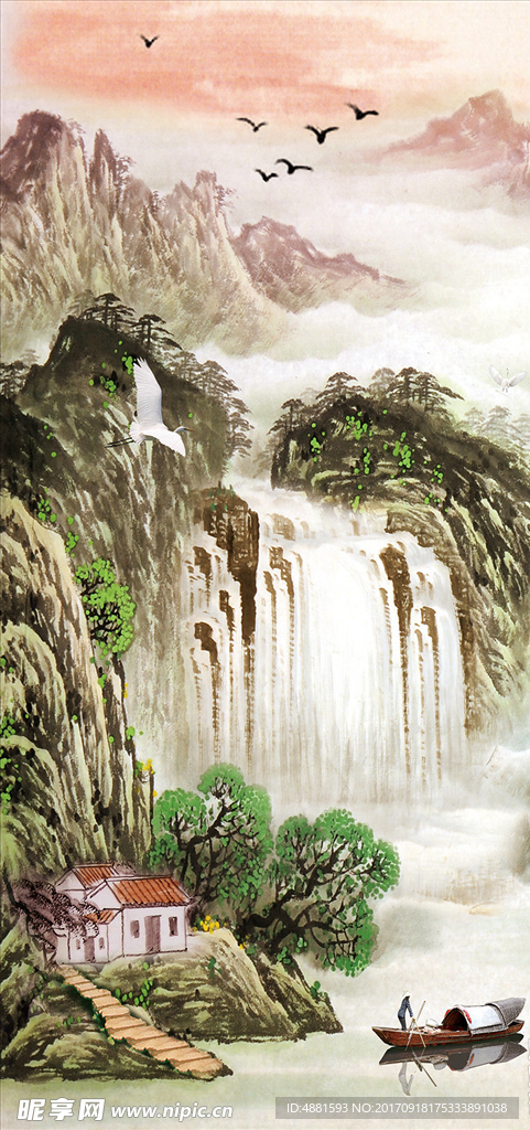 水黑画玄关