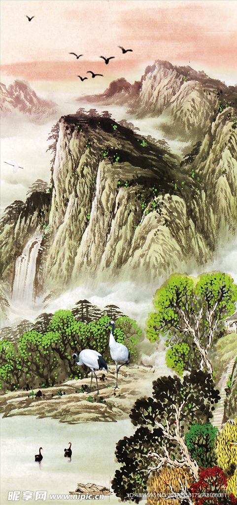 水墨画玄关