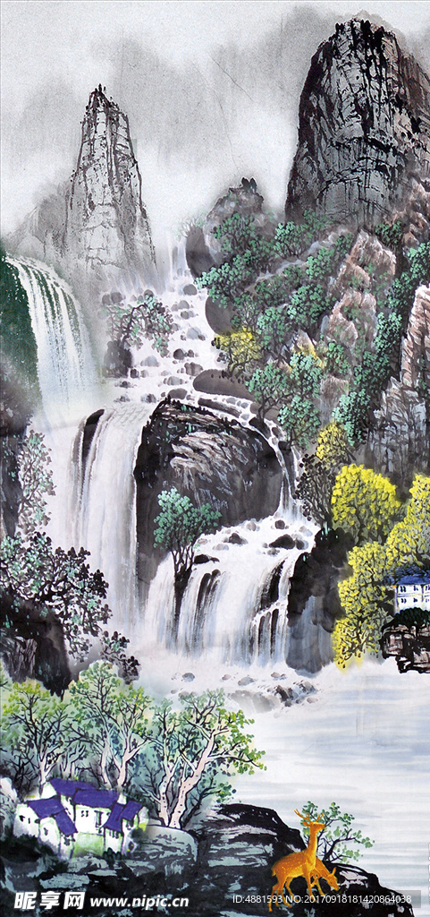 水墨画玄关