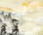 大理石山水画