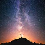 浪漫星空 紫色星空 星空背景