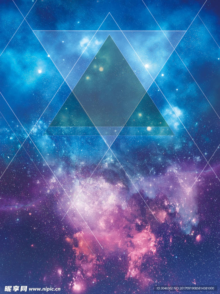 现代科技星空炫酷大数据背景