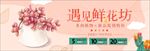 清新手绘多肉盆栽遇见鲜花坊
