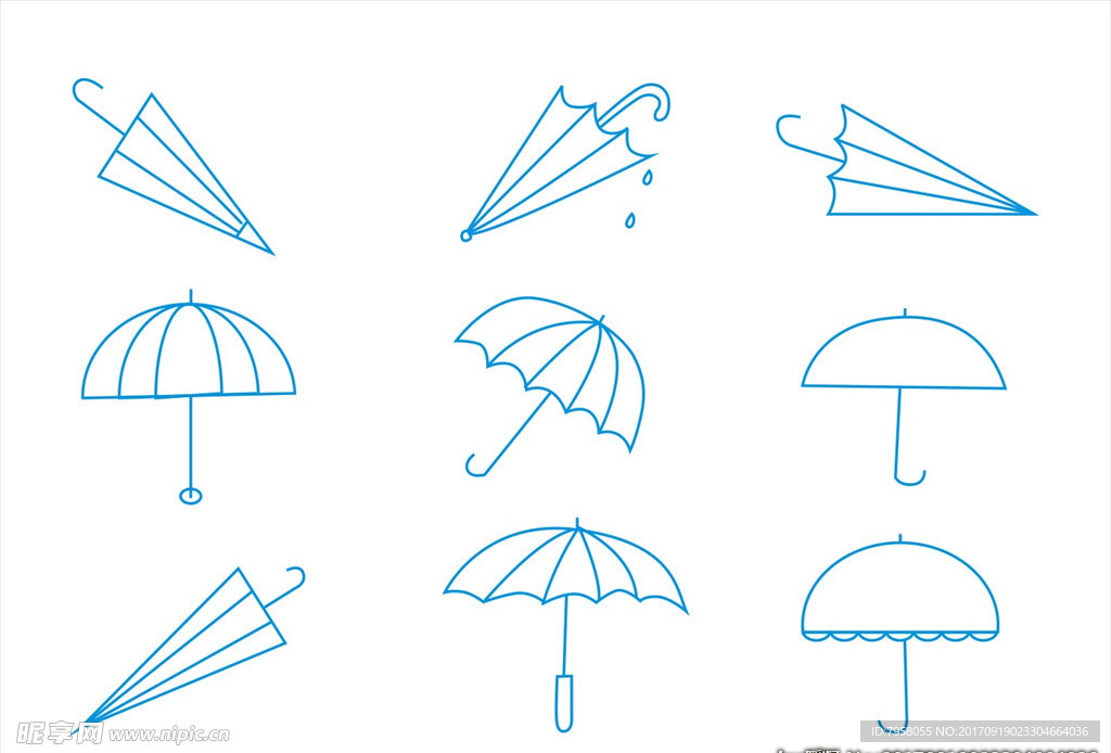 雨伞简笔画