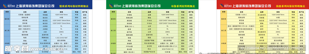 环保材料说明