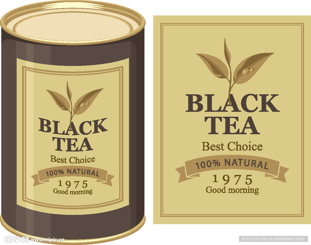 黑茶包装标签