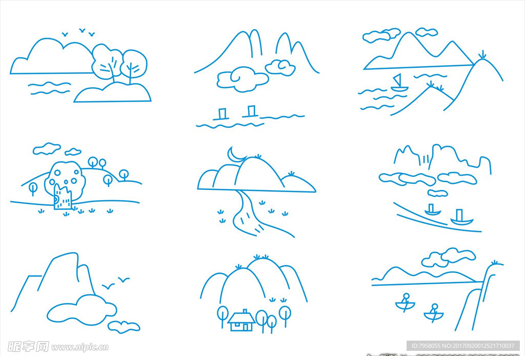 风景简笔画