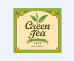 绿茶标贴矢量