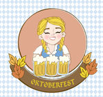 啤酒节女孩矢量