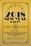 2018金色新年海报
