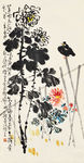 菊花与八哥