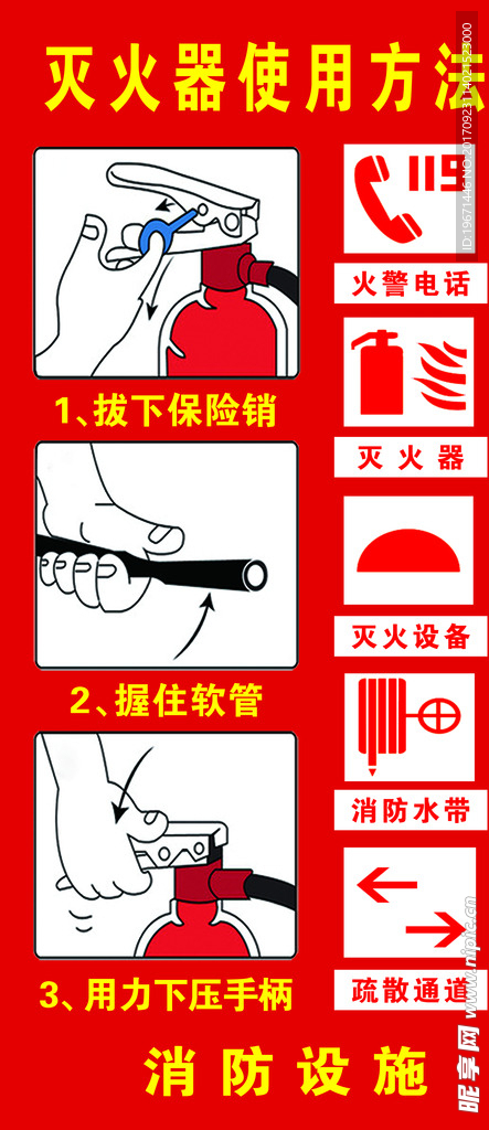 灭火器使用方法