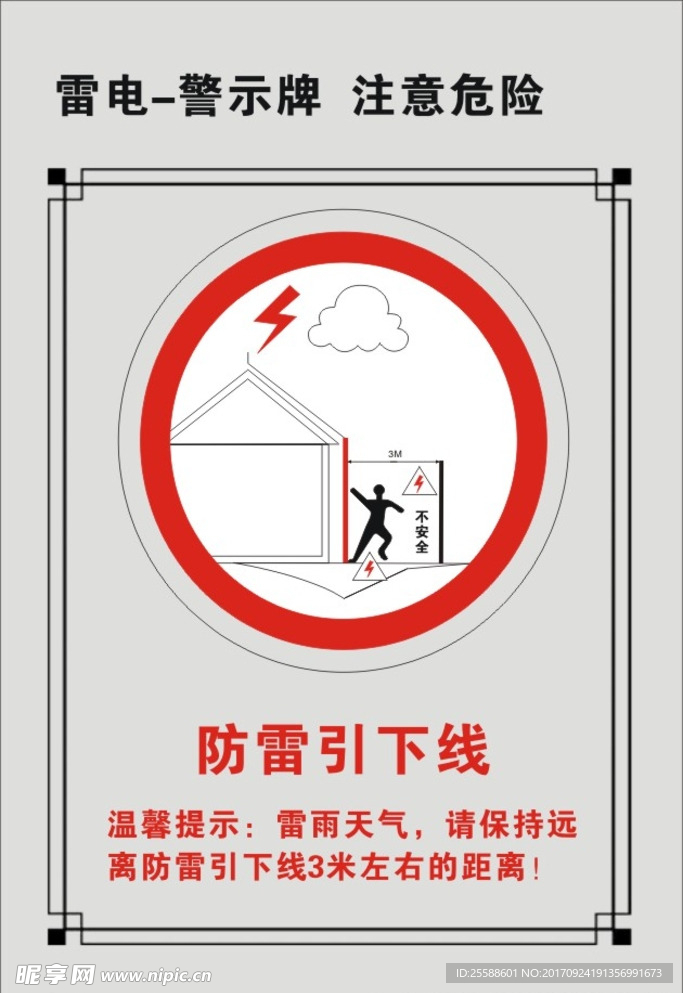 防雷警示牌