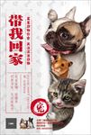 简约可爱带我回家公益矢量海报