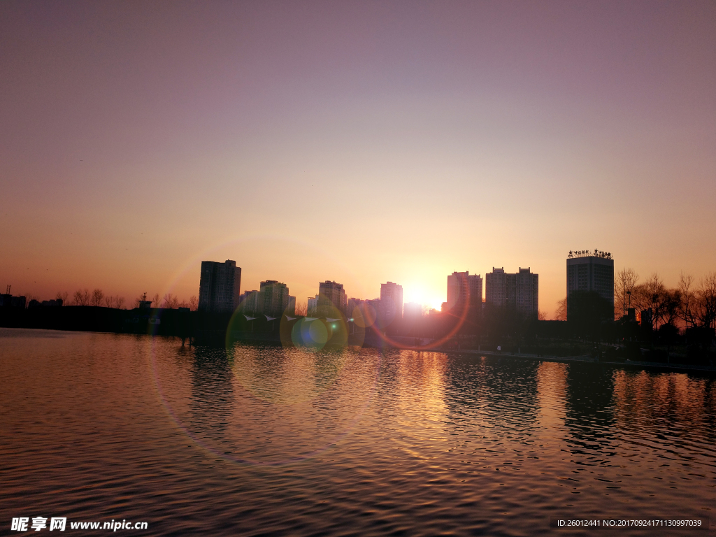 城市夕阳风景