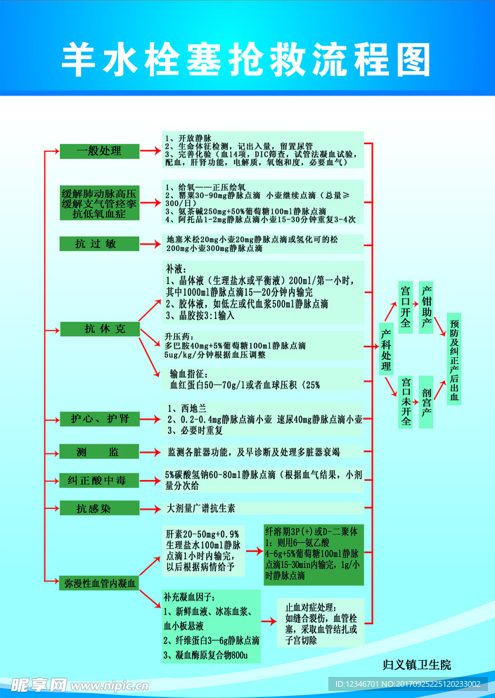 羊水栓塞抢救流程图