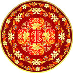 中国传统喜庆圆形图案矢量素