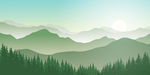群山森林背景