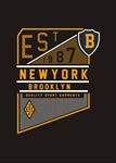NYC布鲁克林标签矢量图下载