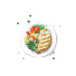 手绘美食