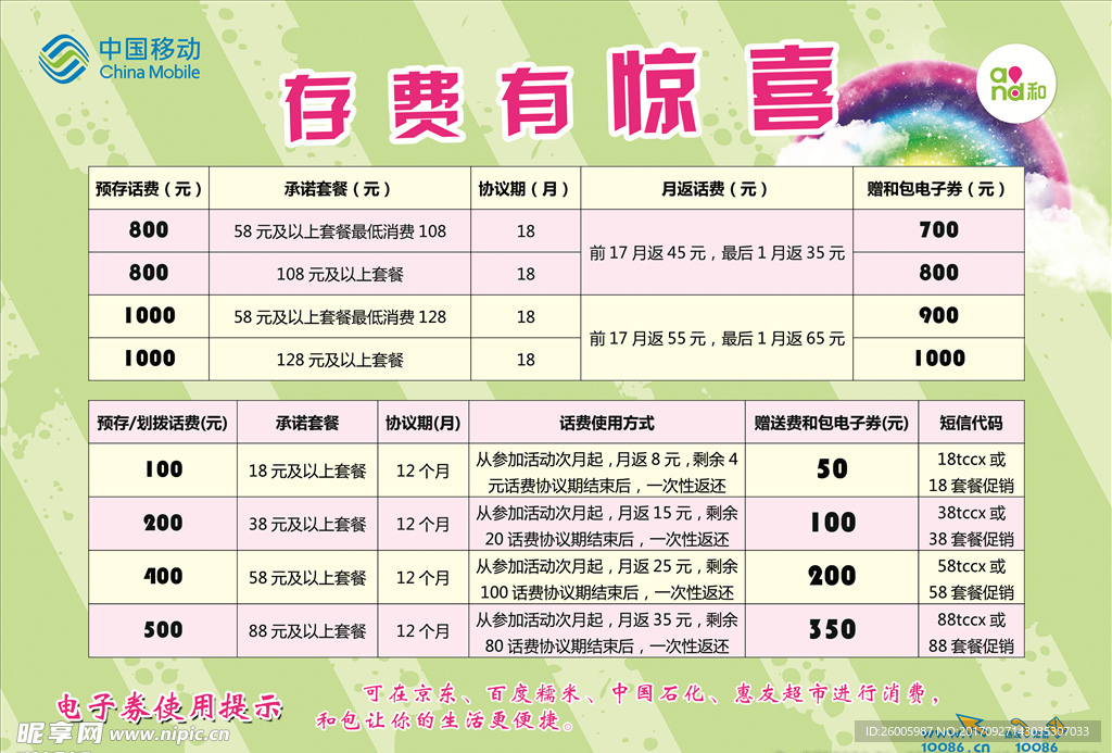 存费有惊喜