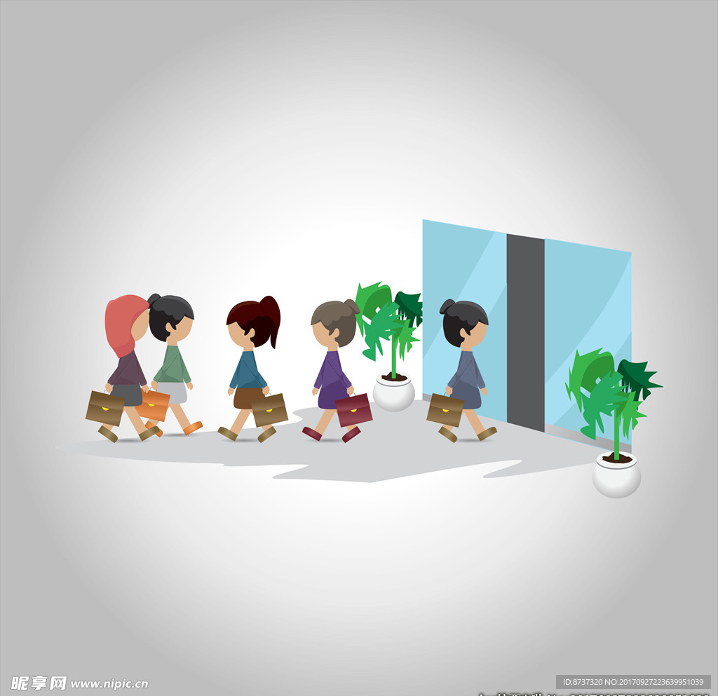 矢量卡通办公图片