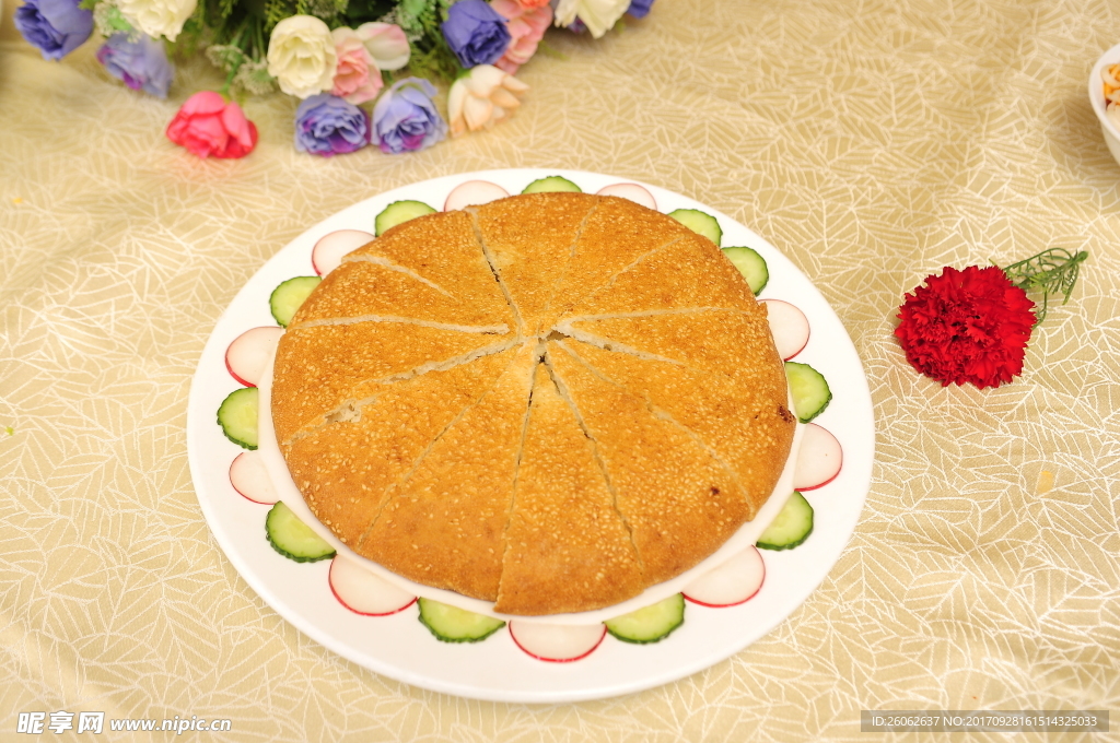 芝麻烤饼