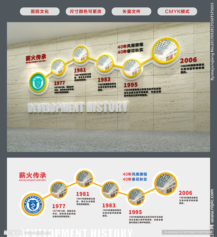 医院薪火传承文化墙平面图